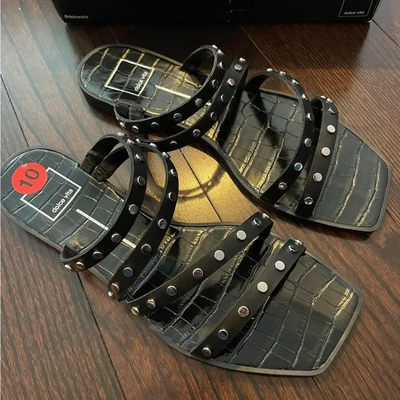 Black studded Dolce Vita sandals - Picture 4 of 5